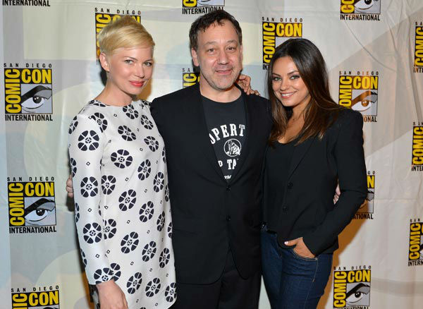 Michelle Williams, director Sam Raimi and Mila...