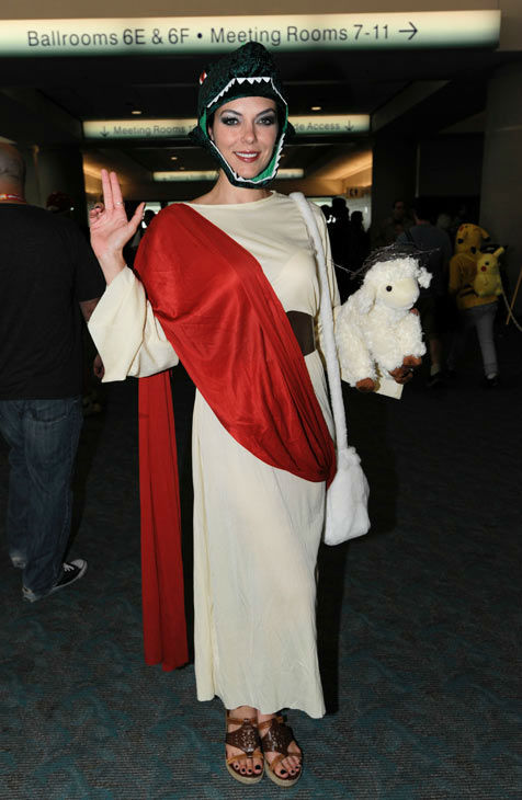 Model Adrianne Curry poses for a photo on the...
