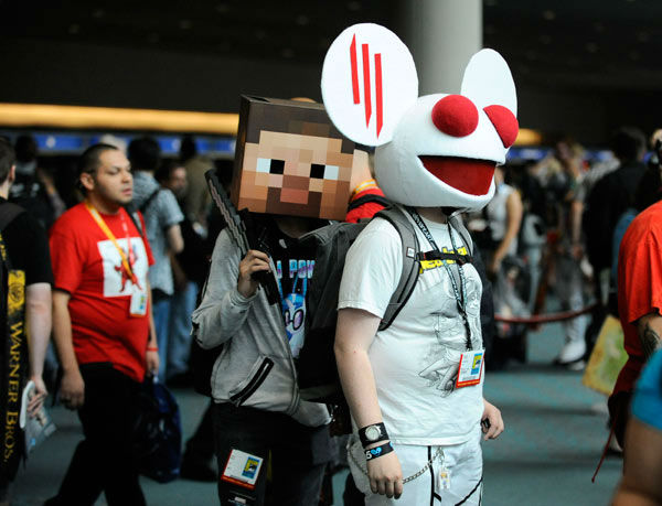 Costumed characters on the first day of the...