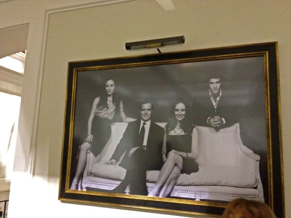 Pictured is a portrait of the Grayson family...