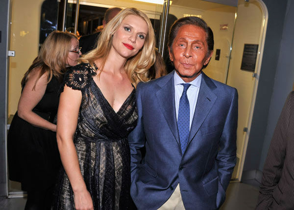 Actress Claire Danes and designer Valentino...