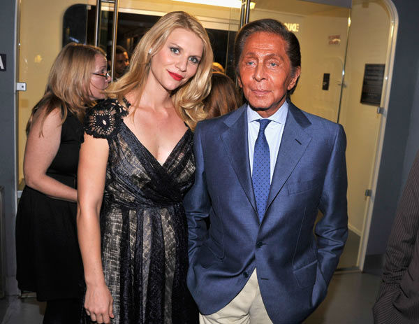 Actress Claire Danes and designer Valentino...