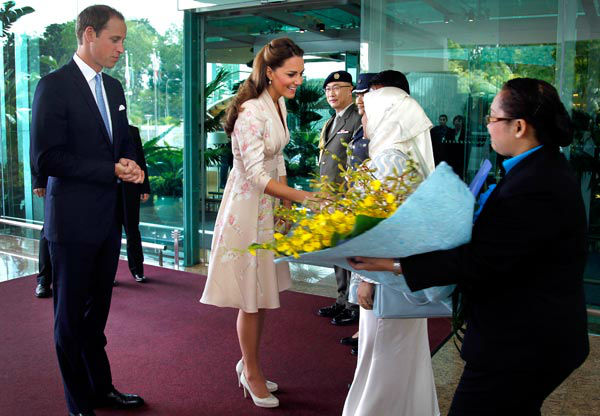 Prince William, the Duke of Cambridge, left,...
