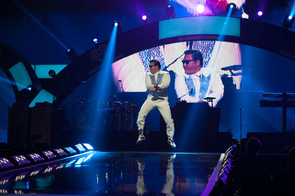 Psy performs onstage during the 2012 iHeartRadio...