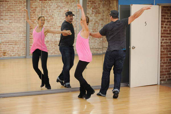 Joey Fatone and two-time champ Kym Johnson, who...