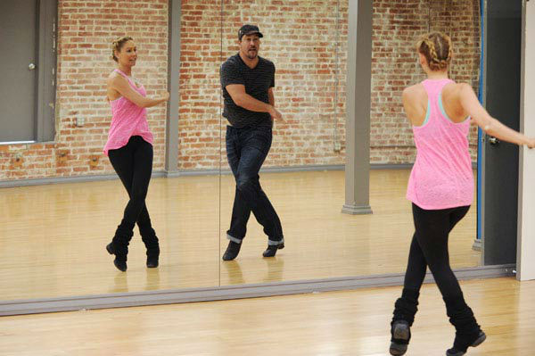 Joey Fatone and two-time champ Kym Johnson, who...