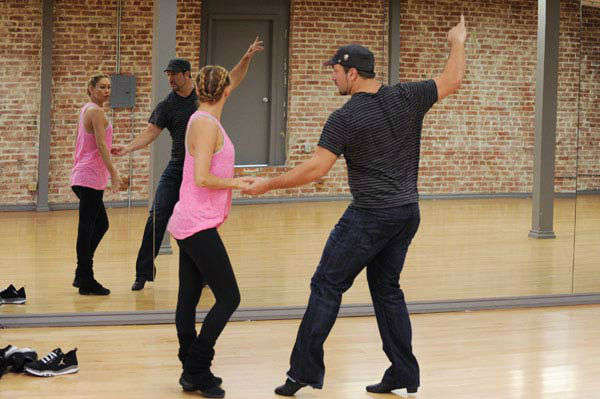 Joey Fatone and two-time champ Kym Johnson, who...