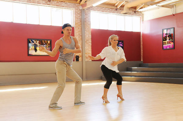 Shawn Johnson and three-time champ Derek Hough...