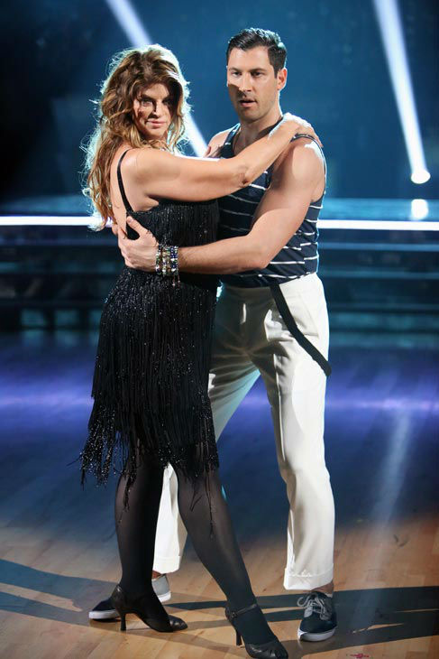 Actress Kirstie Alley and her partner Maksim...