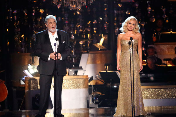 Katherine Jenkins, who competed on the show last season and finished in second place, returned to the ballroom as a musical guest, performed on 'Dancing With The Stars: The Results Show' on Tuesday, Oct. 2, 2012.