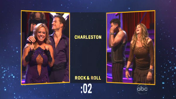 Sabrina Bryan and Louis Van Amstel appear in a...
