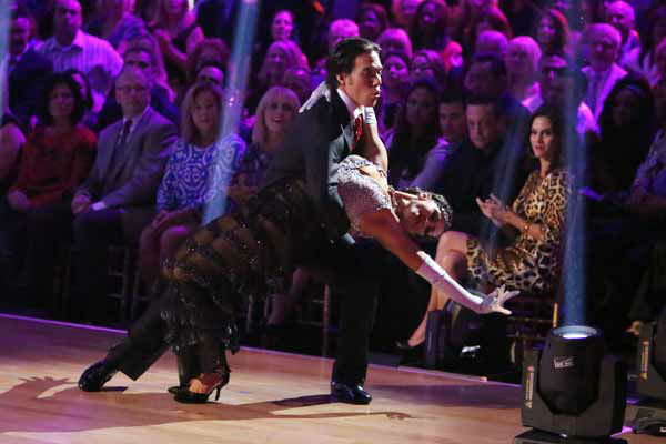 Apolo Anton Ohno and Karina Smirnoff appear in a...