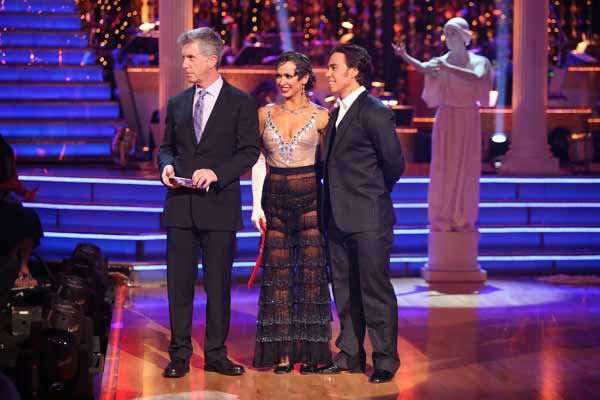 Apolo Anton Ohno and Karina Smirnoff appear in a still from 'Dancing With The Stars: All-Stars' on October 8, 2012.