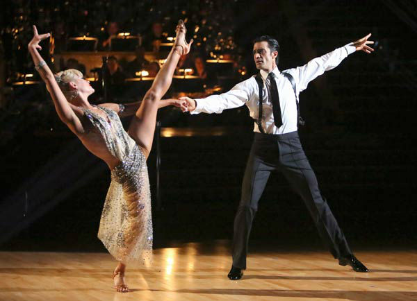 Gilles Marini and Peta Murgatroyd appear in a...