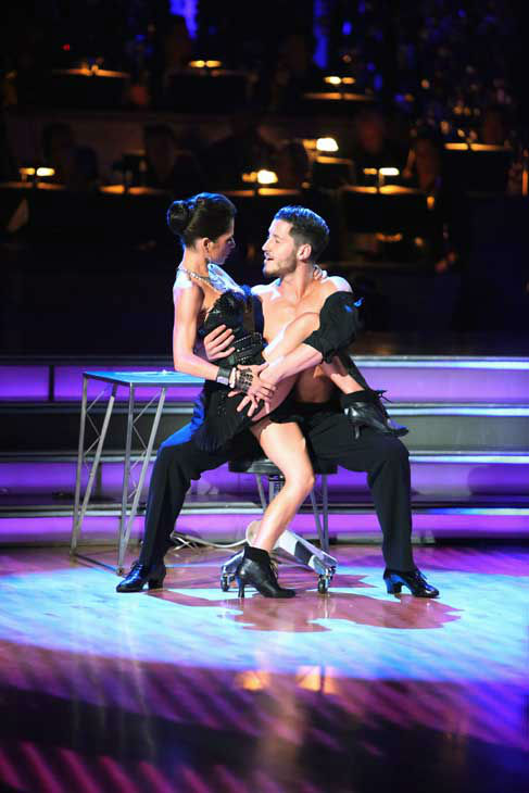Kelly Monaco and Valentin Chmerkovskiy appear in a still from 'Dancing With The Stars: All-Stars' on October 22, 2012.