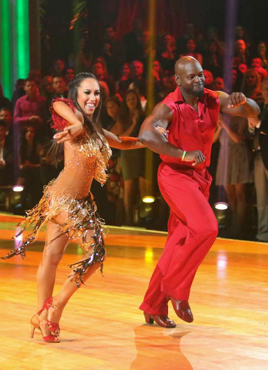 Emmitt Smith and Cheryl Burke appear in a still...