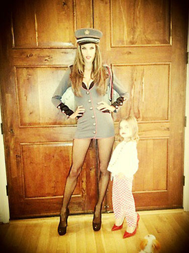 Alessandra Ambrosia and her daughter Anja appear...