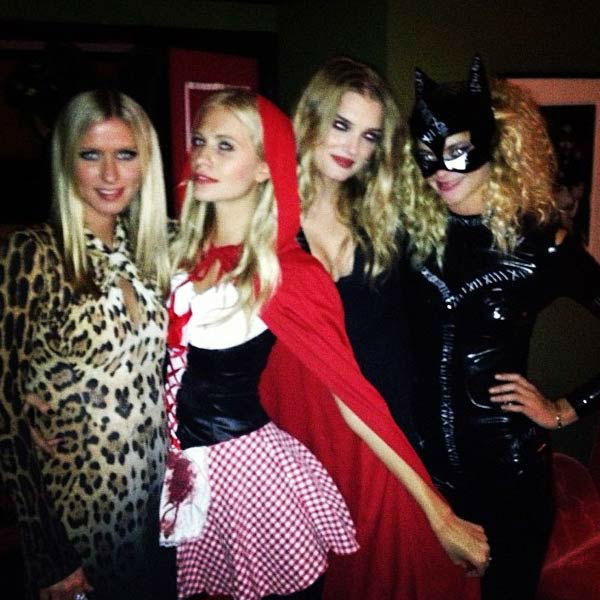 Nicky Hilton and friends appear in a photo posted on her official Twitter page on October 26, 2012.