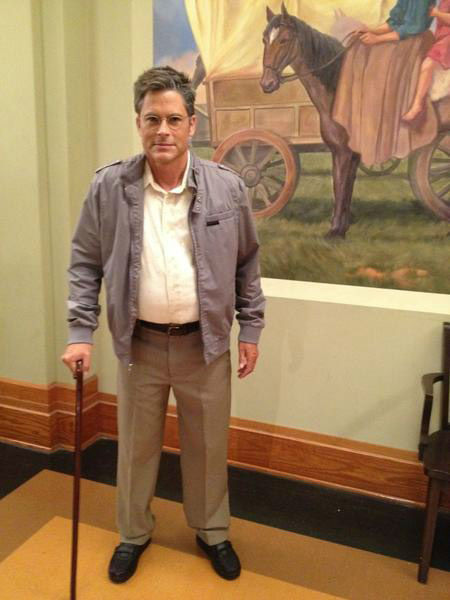 Rob Lowe appears as his 'Parks and Recreation'...