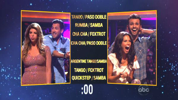 Kirstie Alley and Maksim Chmerkovskiy picked a Tango / Cha Cha fusion dance for Melissa Rycroft and Tony Dovolani on 'Dancing With The Stars: The Results Show' on October 30, 2012.