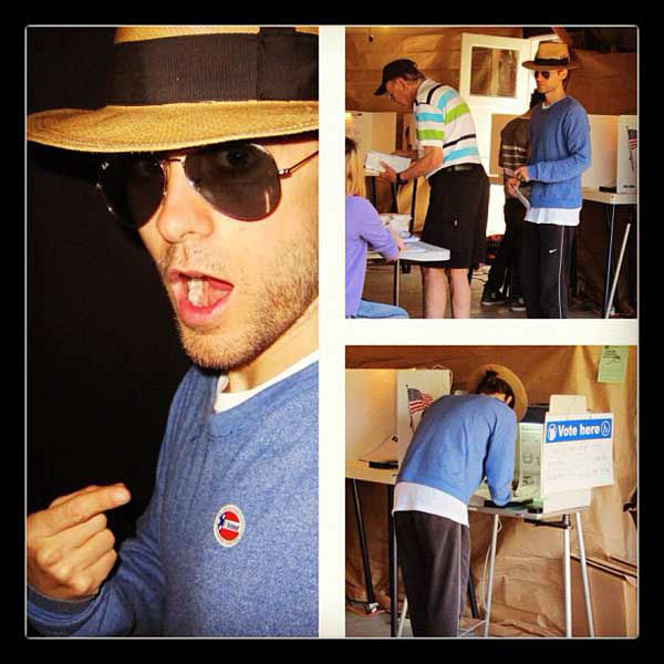 Jared Leto  appears in a Twitter photo posted on...