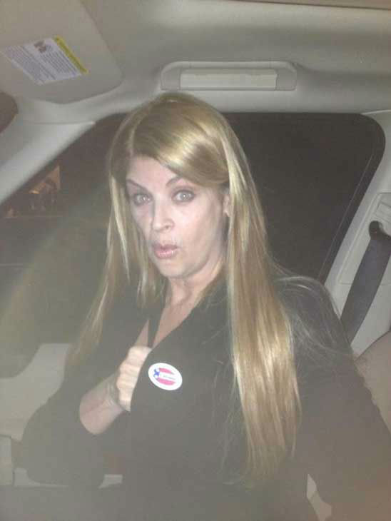 Kirstie Alley appears in a Twitter photo posted on November 6, 2012.