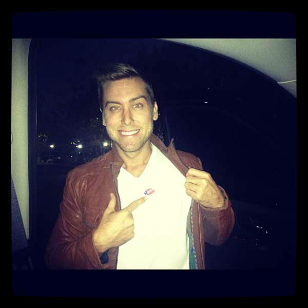 Lance Bass appears in a Twitter photo posted on...