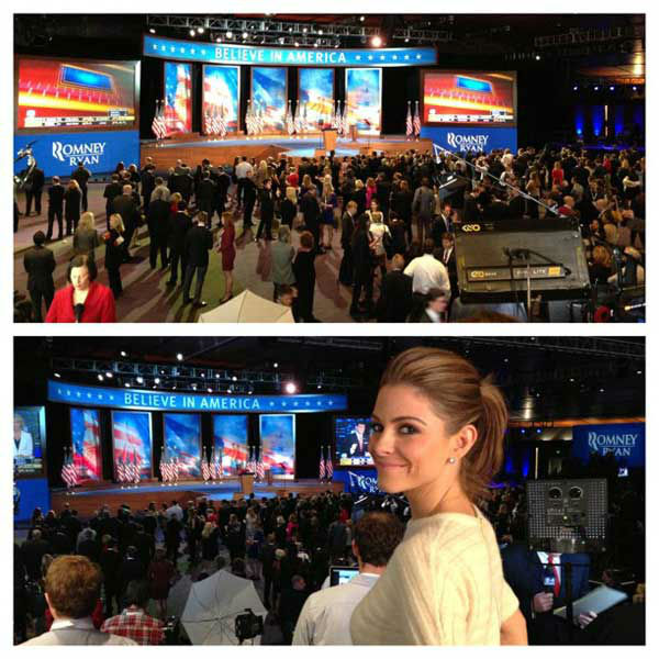 Maria Menounos appears in a Twitter photo posted...