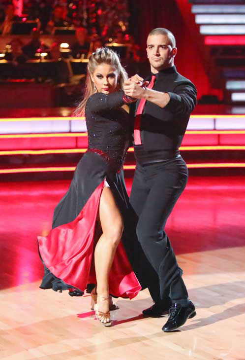 Shawn Johnson and Mark Ballas appear in a still...