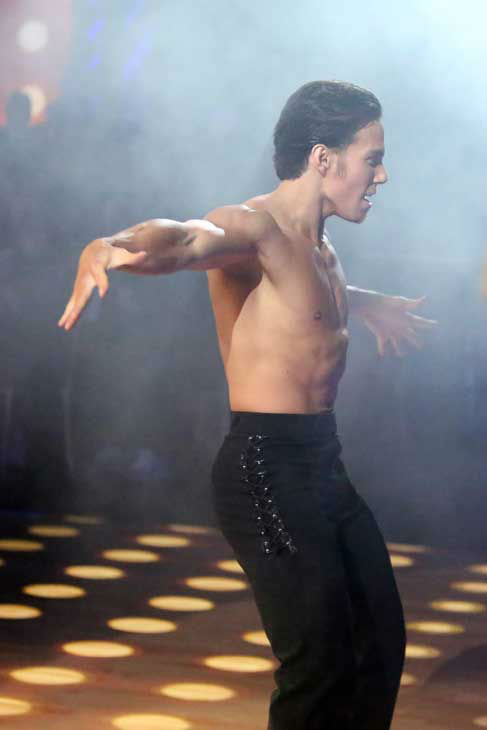 Apolo Anton Ohno and Karina Smirnoff appear in a...