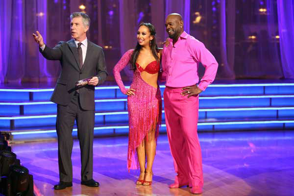 Emmitt Smith and Cheryl Burke appear in a still from 'Dancing With The Stars: All-Stars' on November 5, 2012.
