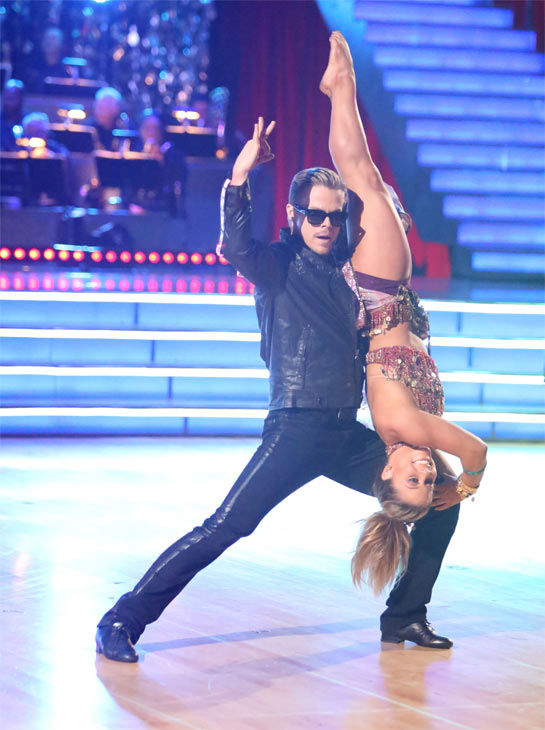 Olympic gymnast Shawn Johnson and her partner...
