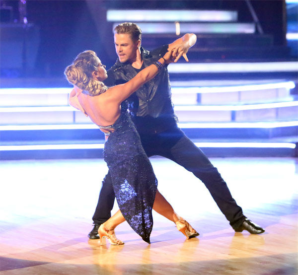 Olympic gymnast Shawn Johnson and her partner...