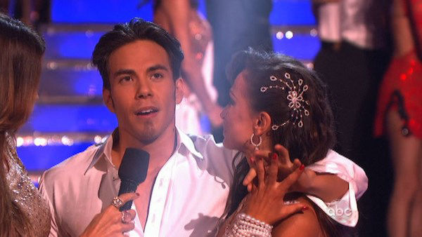Apolo Anton Ohno and Karina Smirnoff appear in a...
