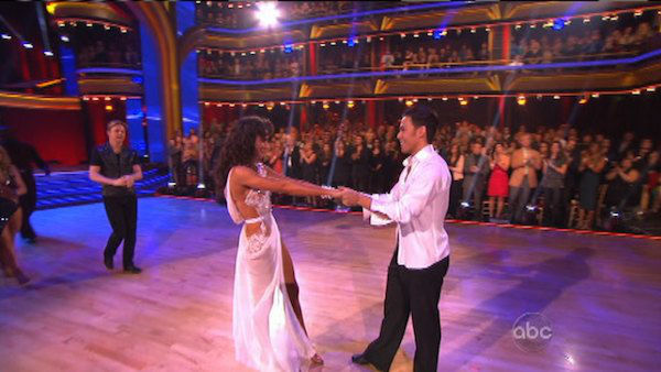 Apolo Anton Ohno and Karina Smirnoff appear in a...