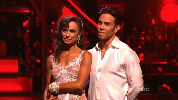 Apolo Anton Ohno and Karina Smirnoff appear in a...