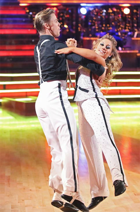 Olympic gymnast Shawn Johnson and her partner...