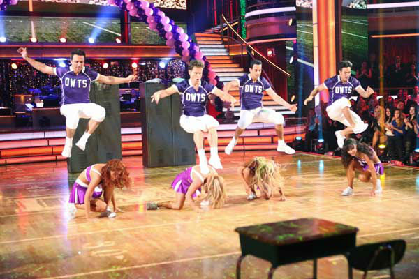 Cast members performed the 'Call Me Maybe' group...