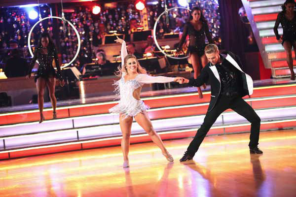 Olympic gymnast Shawn Johnson and her partner...