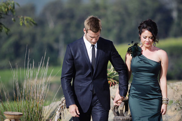Brad Womack walks a tearful Chantal O'Brien away...
