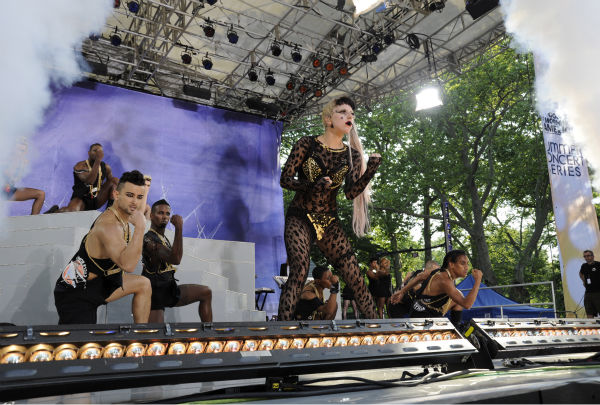 Lady Gaga performs live in Central Park to kick...