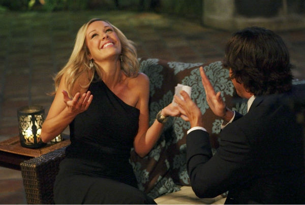 Emily and Ben Flajnik appear in a scene from the...
