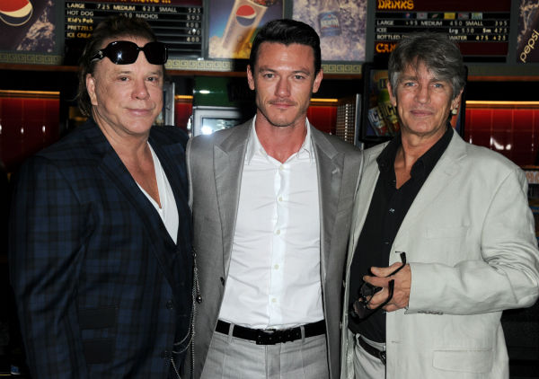 Actors Mickey Rourke, Luke Evans and Eric...