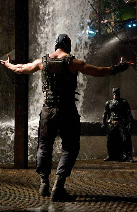 Tom Hardy appears as Bane in 'The Dark Knight...
