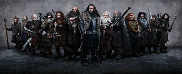 Jed Brophy, Dean O'Gorman, Mark Hadlow, James Nesbitt, Peter Hambleton, Graham McTavish, Richard Armitage, Ken Stott, John Callen, Stephen Hunter, William Kircher, Adam Brown and Aidan Turner appear in an image from 'The Hobbit: An Unexpected Journey.'