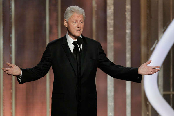 Presenter Bill Clinton on stage during the 70th...