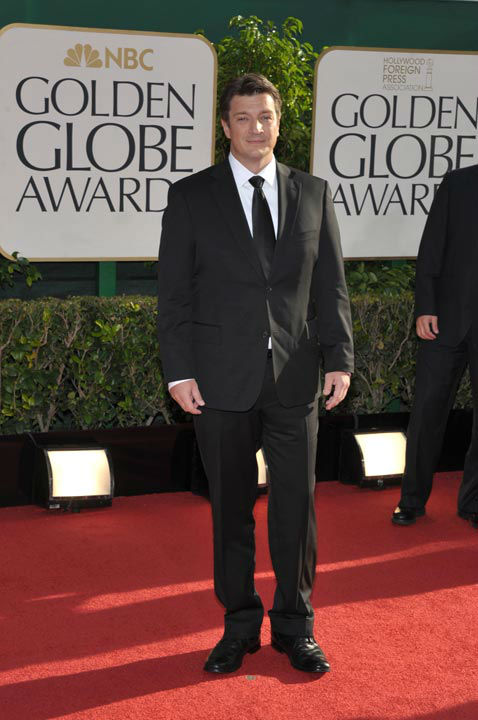 Nathan Fillion arrives at the 70th Annual Golden...