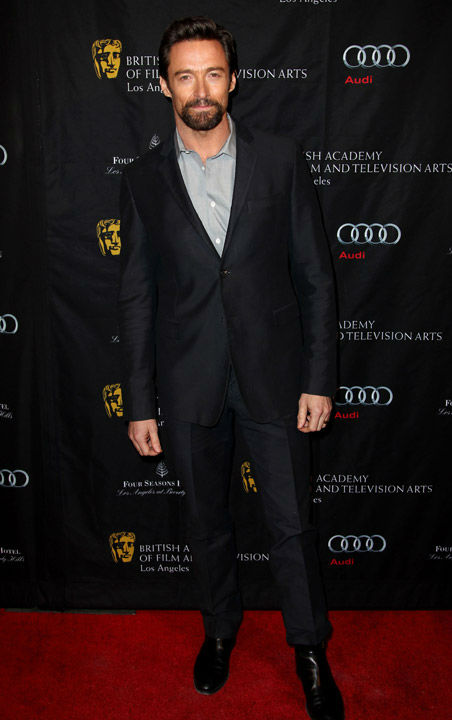 Oscar nominee Hugh Jackman arrives at the BAFTA...
