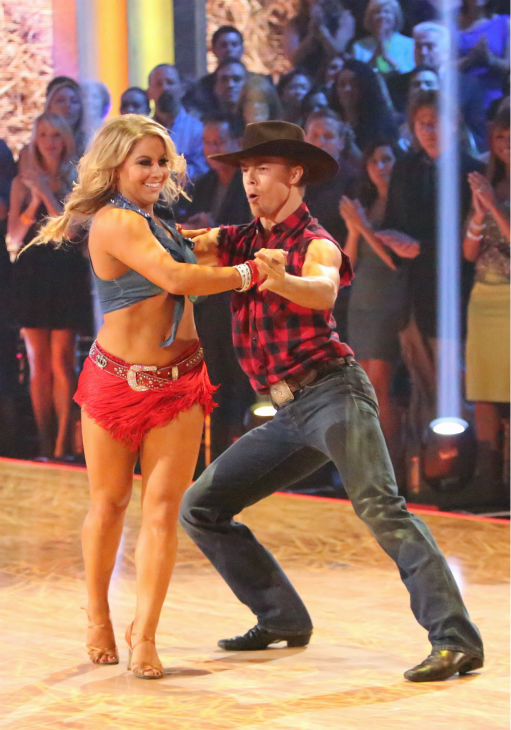 Olympic gymnast Shawn Johnson and her partner...