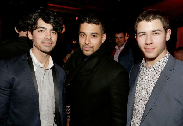 (L-R) Singer Joe Jonas, actor Wilmer Valderrama...